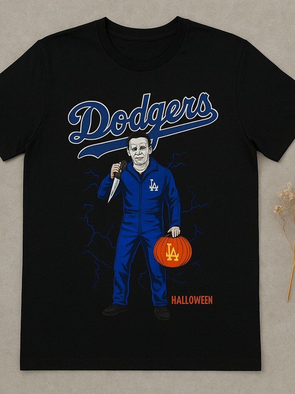 Michael Myers x Los Angeles Baseball Halloween Graphic T-Shirt, Horror Baseball